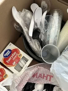 Photo of free Box of Assorted Plasticware (20874) #photos #1