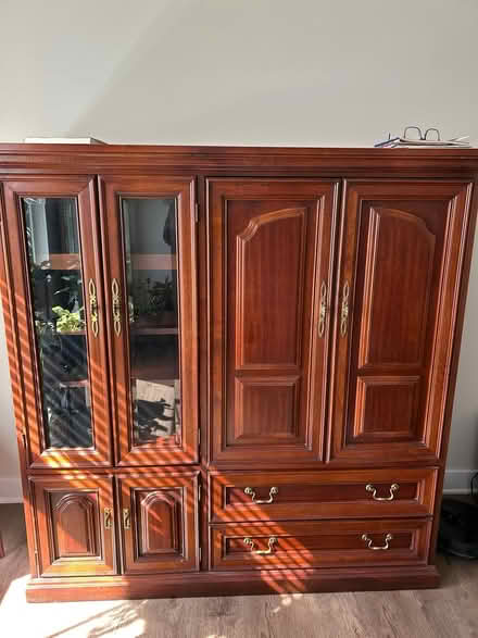 Photo of free Cherry wood entertainment center (Elyria Ohio) #1