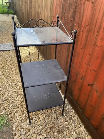 Photo of free Metal and glass shelving unit (Twyford OX17) #1