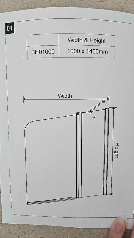 Photo of free Bath/Shower Pivot Glass Screen Door + Shower Riser Rail - Mu (Colindale NW9) #3