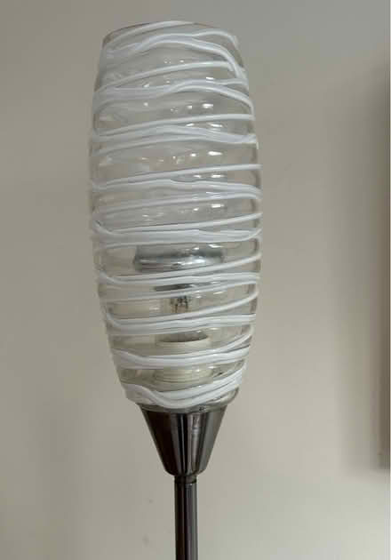Photo of free Floor lamp, swirled glass pattern (Barkham RG41) #1