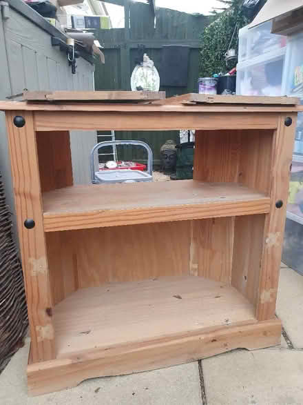 Photo of free Pine TV unit. Needs tlc. Doors need attaching (Elstow MK42) #1