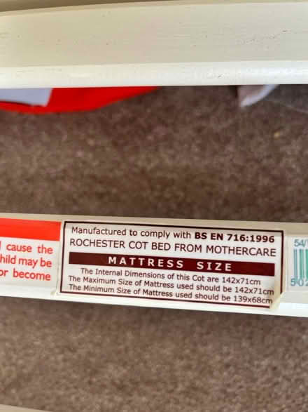 Photo of free Toddler Cot Bed (ME9) #3