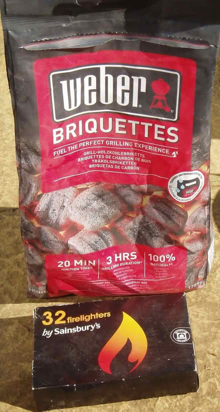Photo of free Weber charcoal and Sainsburys firelighters (part used) (Down Barn SP4) #1