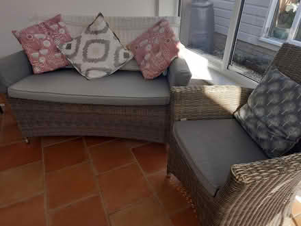 Photo of free inside/outside 2-seater & chair (Bridport (Bradpole)) #1