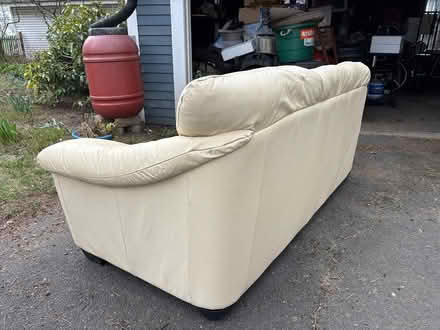 Photo of free Beige leather sofa (Melrose) #2