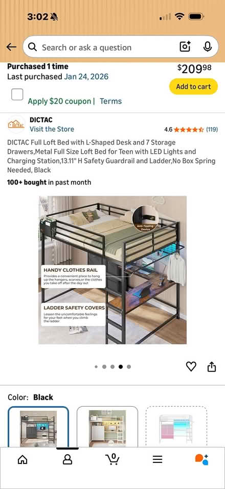 Photo of free Full loft bed and full mattress (Newville Pa) #2