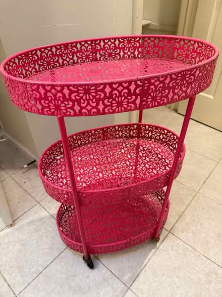 Photo of free Portable Pink Shelving (Belmont - Cipriani & Alameda) #1