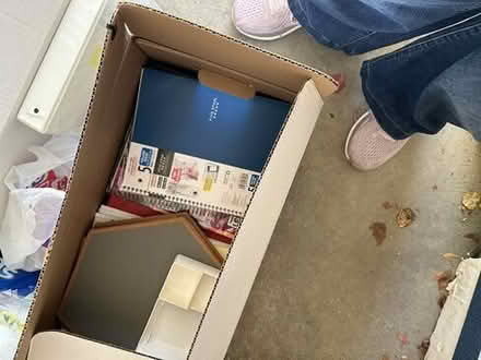 Photo of free Box of 3-Ring Binders and Other Stuff (20874) #photos #2