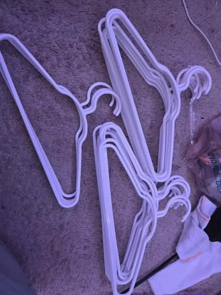 Photo of free Clothing hangers (white) (Penn Laird (will travel)) #1