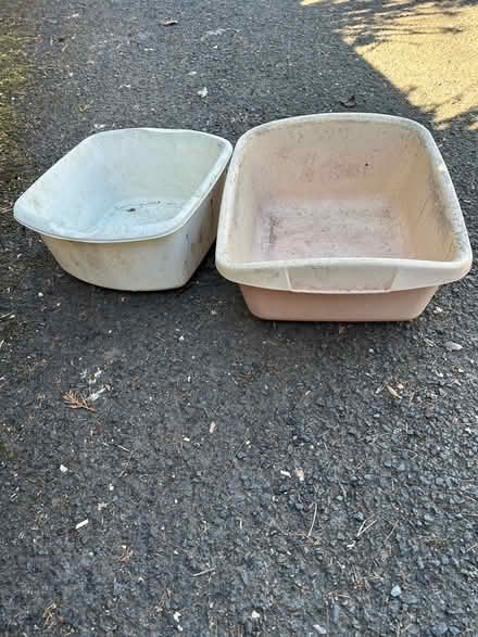 Photo of free Old wash up bowls for garden / garage use (Appleby-in-Westmorland CA16) #1