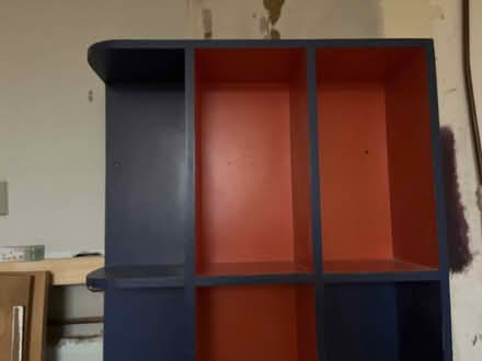 Photo of free shelving painted fired earth blue and orange (Queen's Park BN2) #1