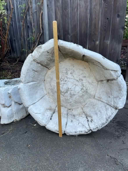Photo of free 3-piece Bird Bath, Concrete (near the Cupertino Library) #1