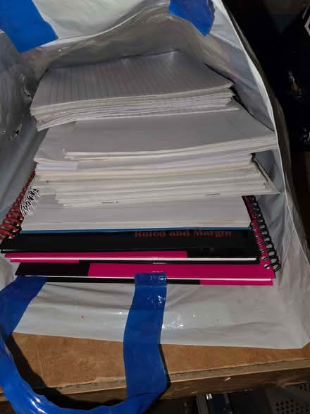 Photo of free Bag of lined paper and a few books. (Attleborough NR17) #1