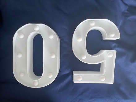 Photo of free Indoor light up numbers 5 and 0 (Garston L19) #1