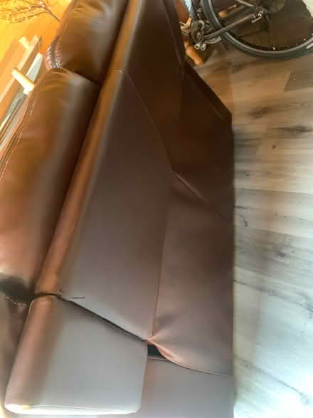 Photo of free Brown Leather Sofa (CT7) #4