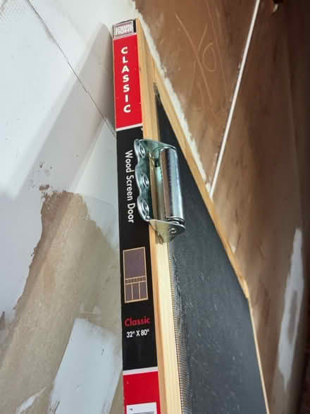 Photo of free Wood framed screen door (Hazlet) #4