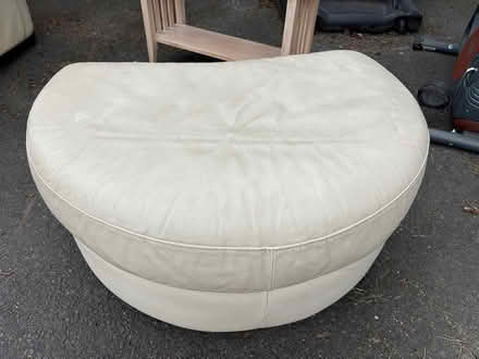 Photo of free Leather ottoman (Melrose) #1