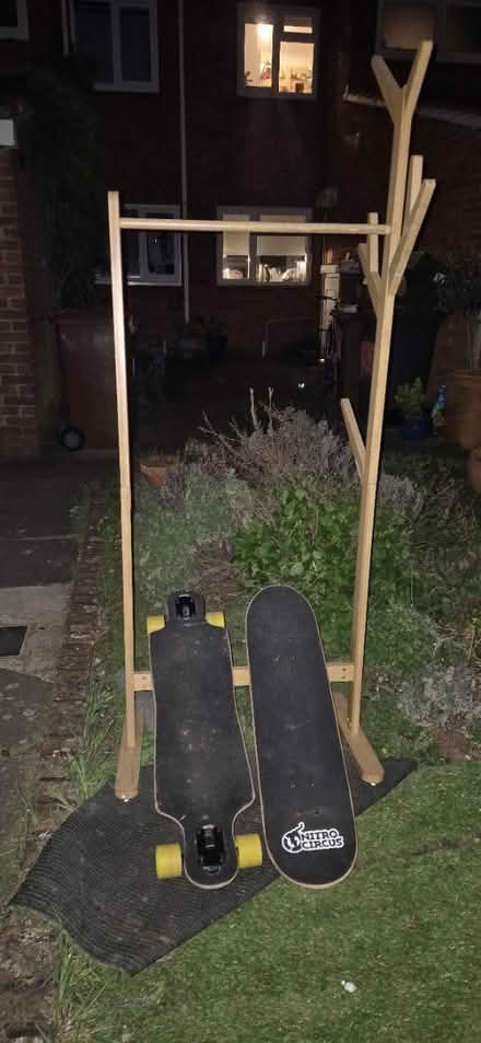 Photo of free Coat rack and skateboards (Wd64tb WD6) #2