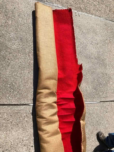 Photo of free Old red rug (10470 Woodlawn) #1