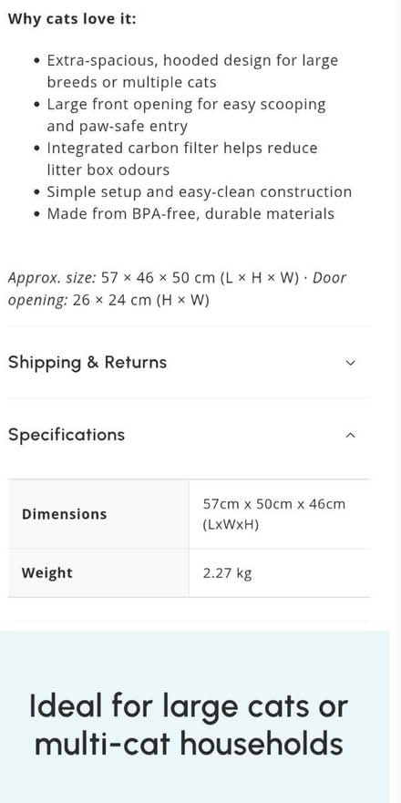 Photo of free Large covered cat litter tray (DA7 Bexleyheath) #4