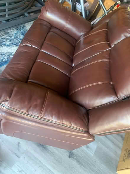 Photo of free Brown Leather Sofa (CT7) #1