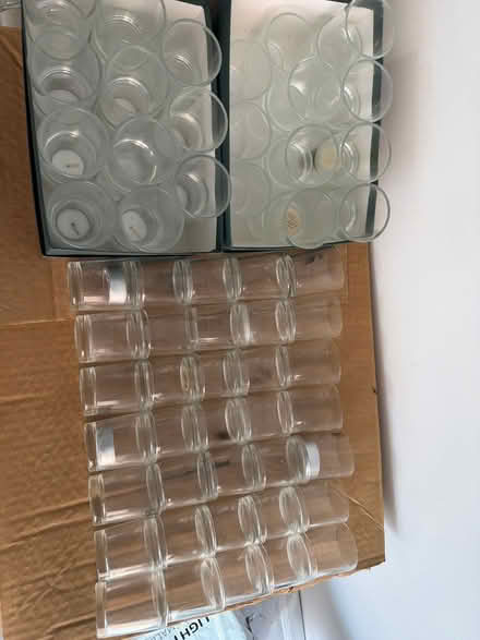 Photo of free 75 clear glass votives (Cathedral Heights) #1