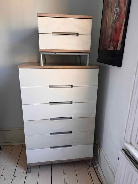 Photo of free Tall Chest of Drawers and bedside table (Northcote Road SW11) #1