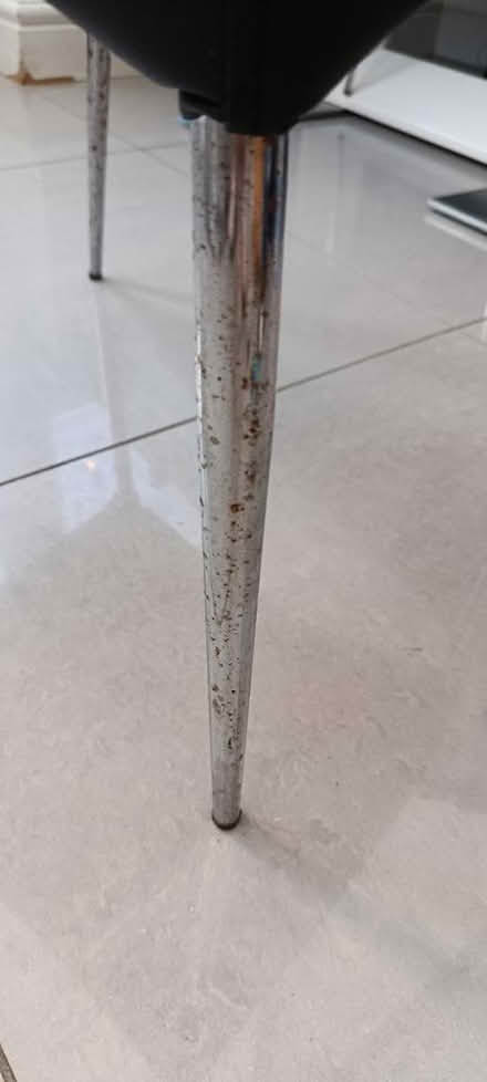 Photo of free 2 faux leather black dining chairs (Chellaston DE73) #3