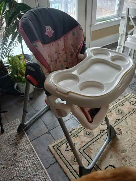 Photo of free Pink Highchair / Toddler Bed Rail (Wellington West Village) #1