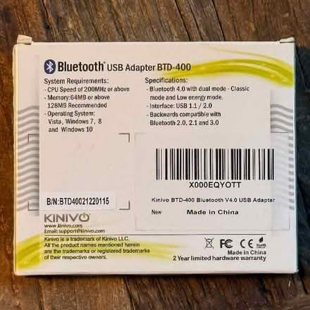 Photo of free Bluetooth USB Adapter (Pennington) #2