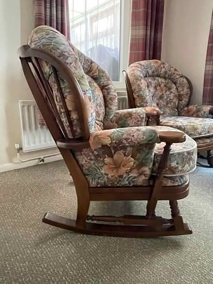Photo of free Two chairs and footstool (Oxford, Cowley Road area OX4 1) #3