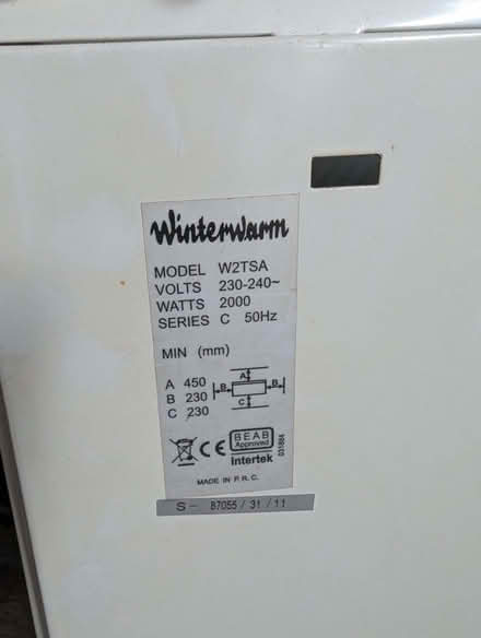 Photo of free Electric heater (Shipley BD18) #3