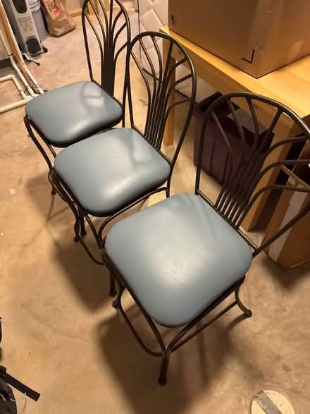 Photo of free 3 metal barstools (Near Jamestown Elementary) #1