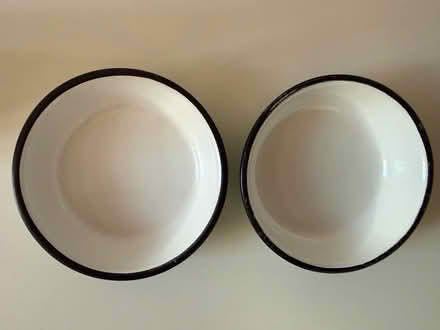 Photo of free Small enamel pet food bowls x 2 (Salford M30) #1