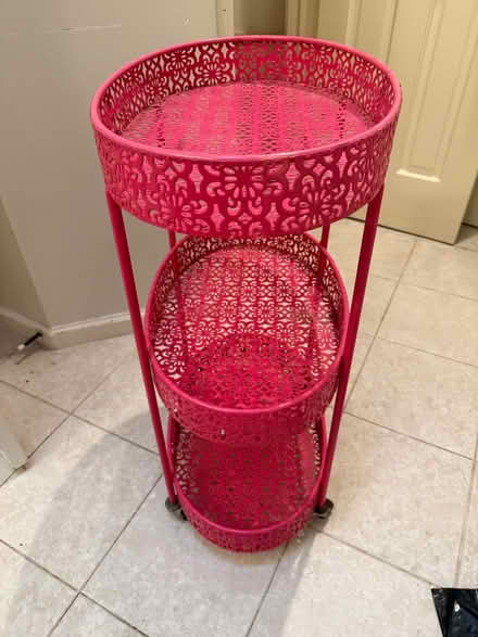 Photo of free Portable Pink Shelving (Belmont - Cipriani & Alameda) #2