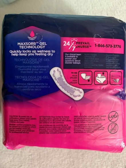 Photo of free Adult female hygiene products (Bronx) #2