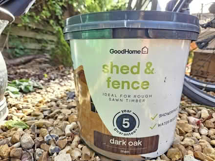Photo of free Shed paint- matt dark oak 5L (Curdridge) #1