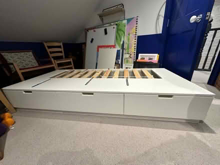 Photo of free John Lewis single bed with three storage drawers. (Kensal Rise/Green NW10) #1