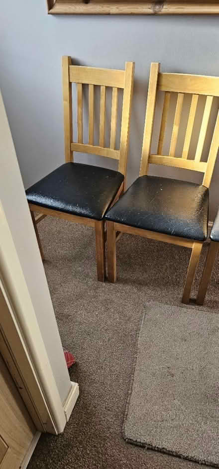 Photo of free 4 dining chairs solid wood (Kirkby L32) #1