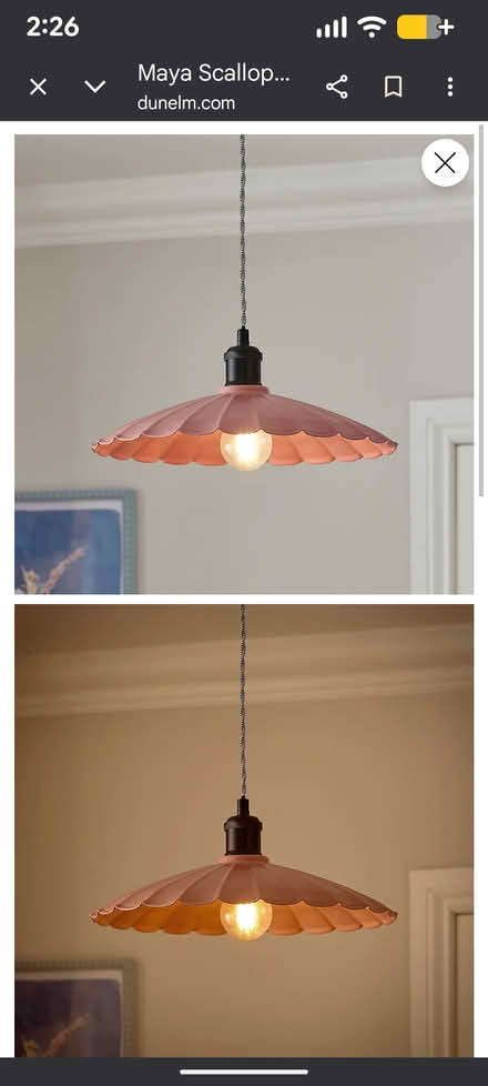 Photo of free Dunelm pendant light shade pink (Meanwood, LS7) #2