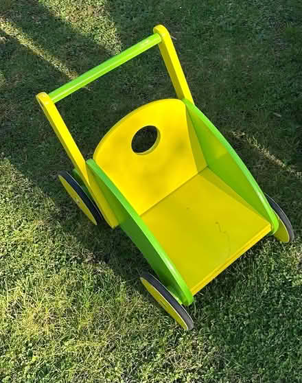 Photo of free Green & Yellow toddler’s push trolley (Shenley Church End MK5) #1