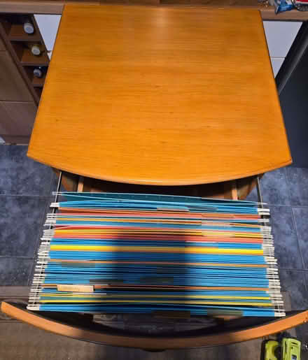 Photo of free Three Drawer Filing Cabinet with Foolscap Suspension Files (Bozeat NN29) #2