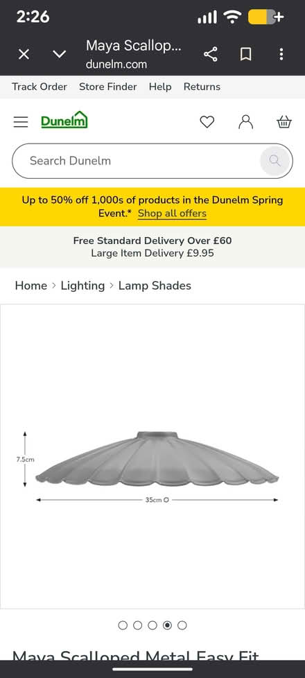 Photo of free Dunelm pendant light shade pink (Meanwood, LS7) #4