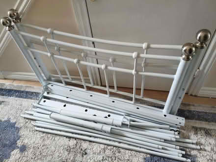 Photo of free Single bed frame white (Turnford EN10) #1