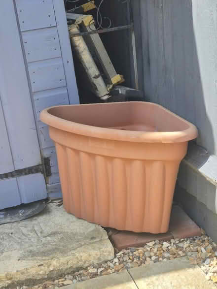 Photo of free Plastic corner pot (Chichester) #1