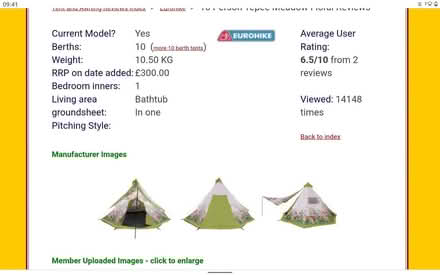 Photo of free eurohike meadow floral tipi tent (Walderslade ME5) #1