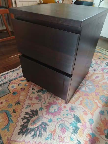 Photo of free Two MALM IKEA black bedside tables (West Calder EH55) #1