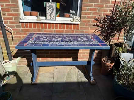 Photo of free Mosaiced Pine Table seats 4-6 (PO20) #2