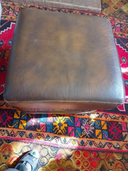 Photo of free Brown Leather Pouffe (Kingstanding B44) #2